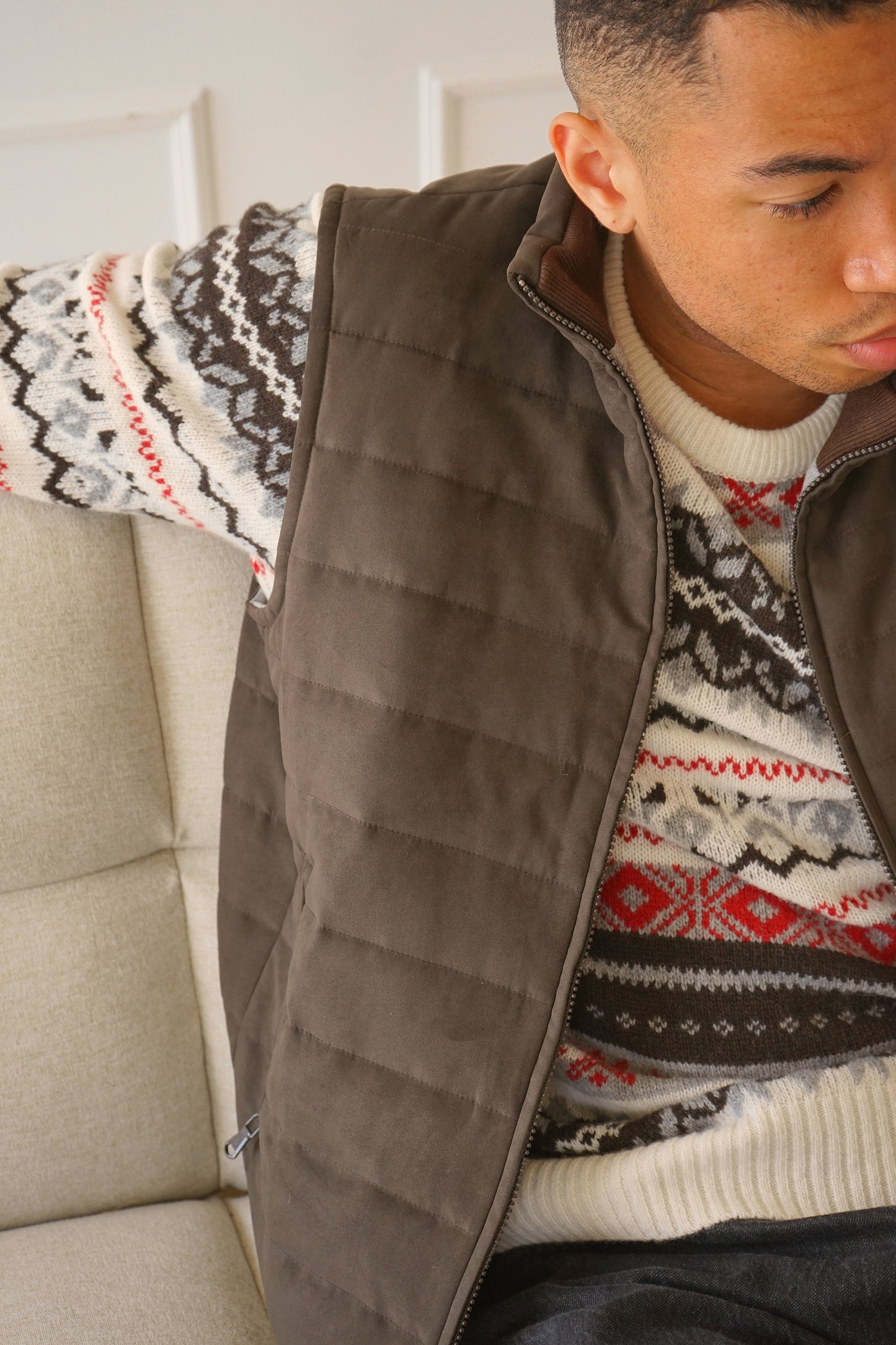 Everest Brown Suede Vest