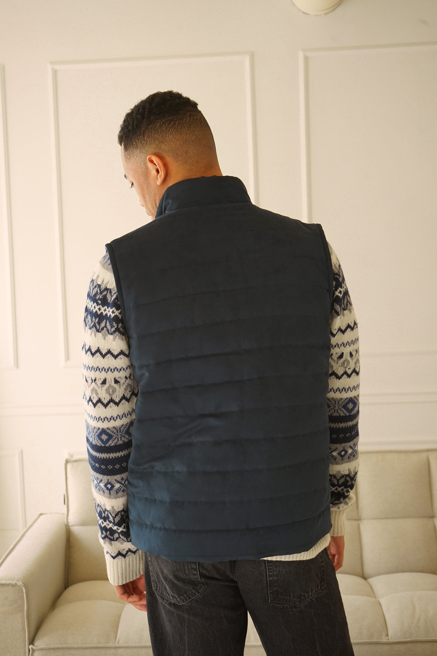 Everest Navy Suede Vest