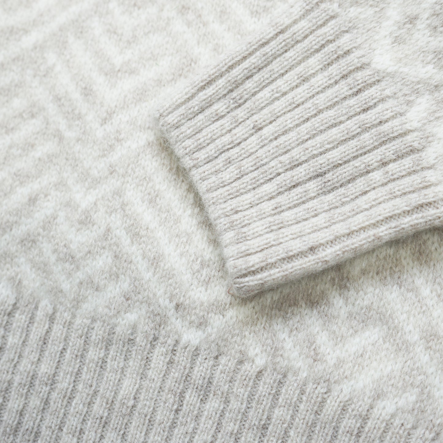 Brisco Beige Herringbone Sweater