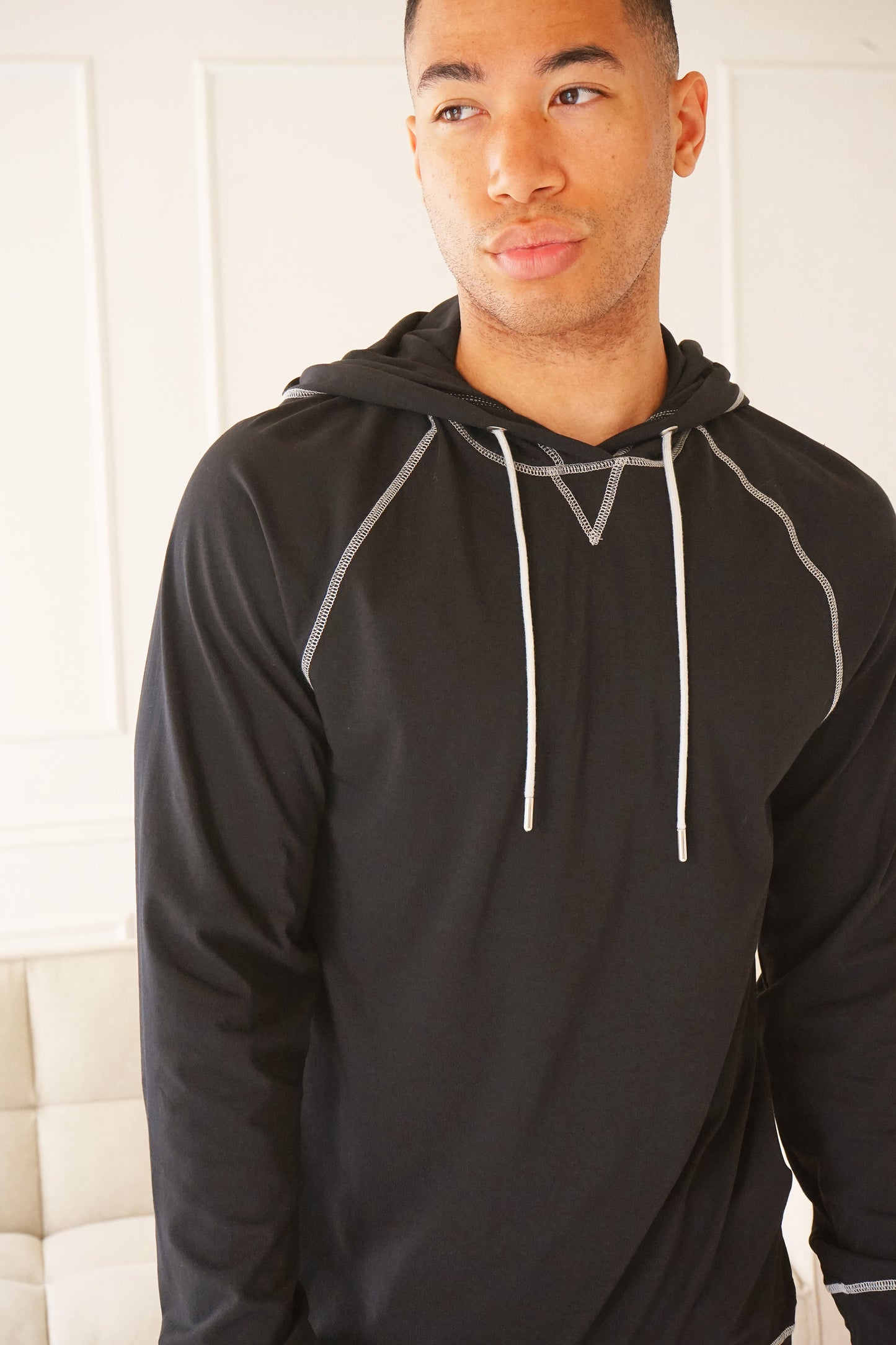 Laguna Contrast Black Hoodie