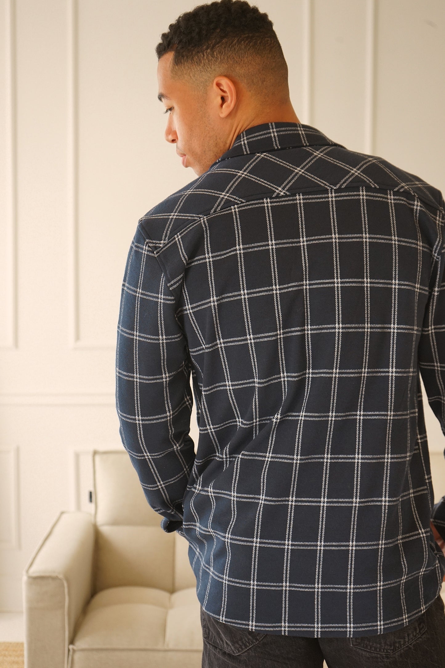 Vienna Navy Plaid Shirt