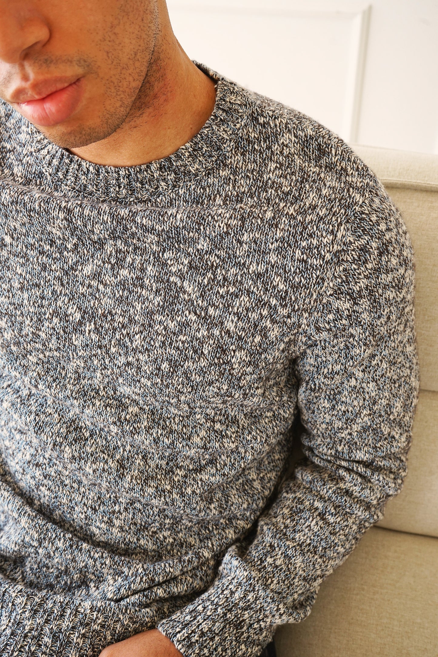 Riley Blue Heathered Sweater