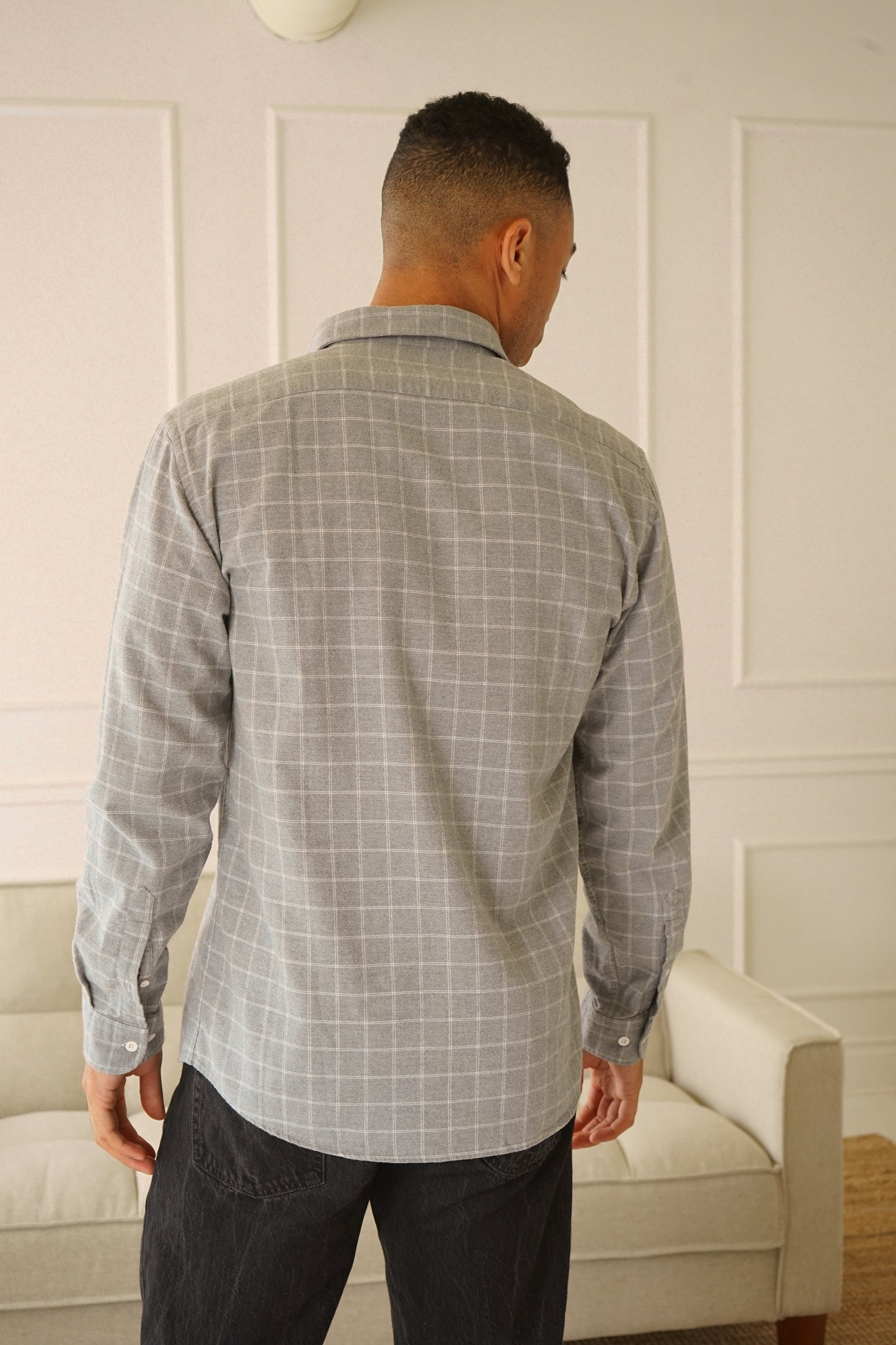 McKenzie Grey Checker Flannel