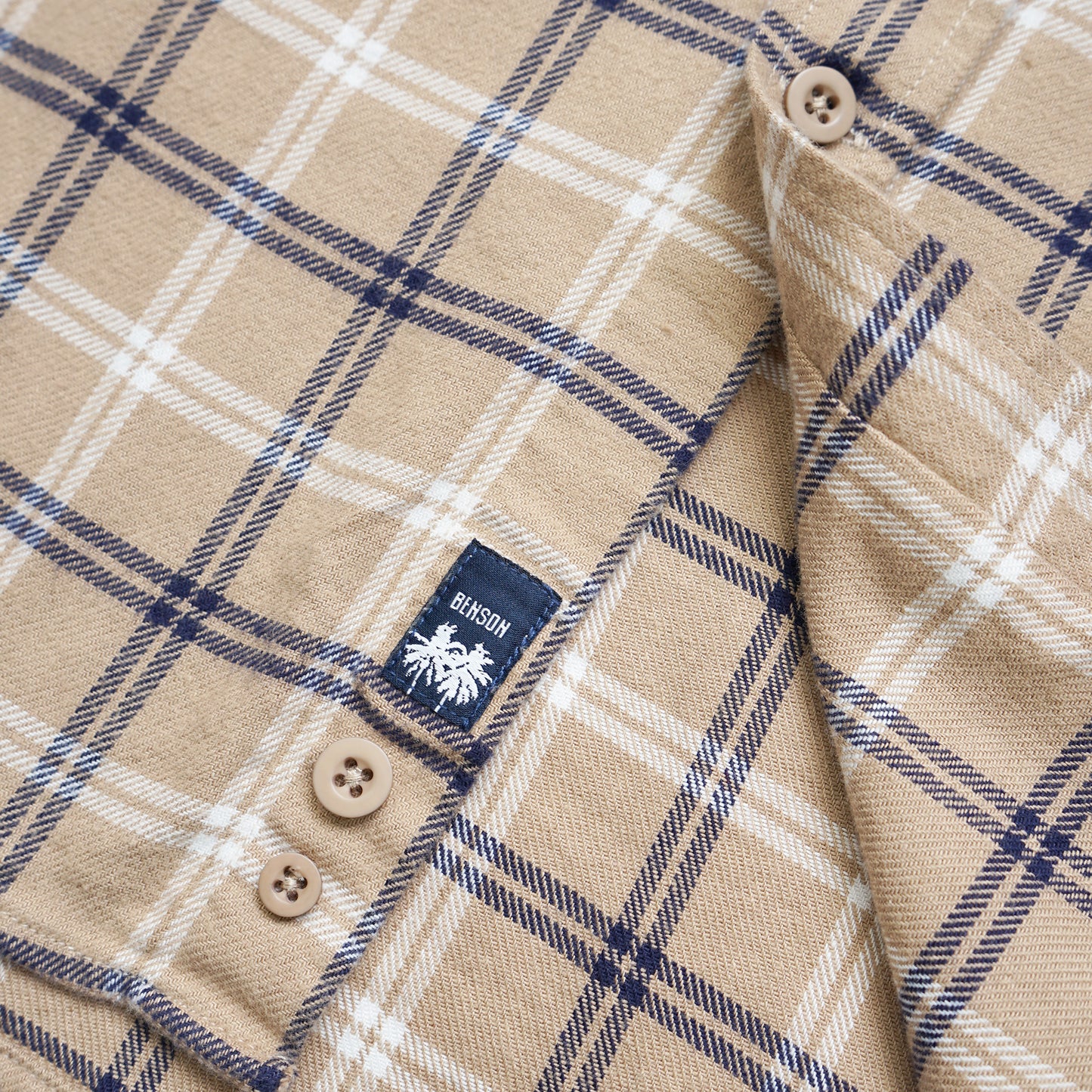 McKenzie Beige Checker Flannel