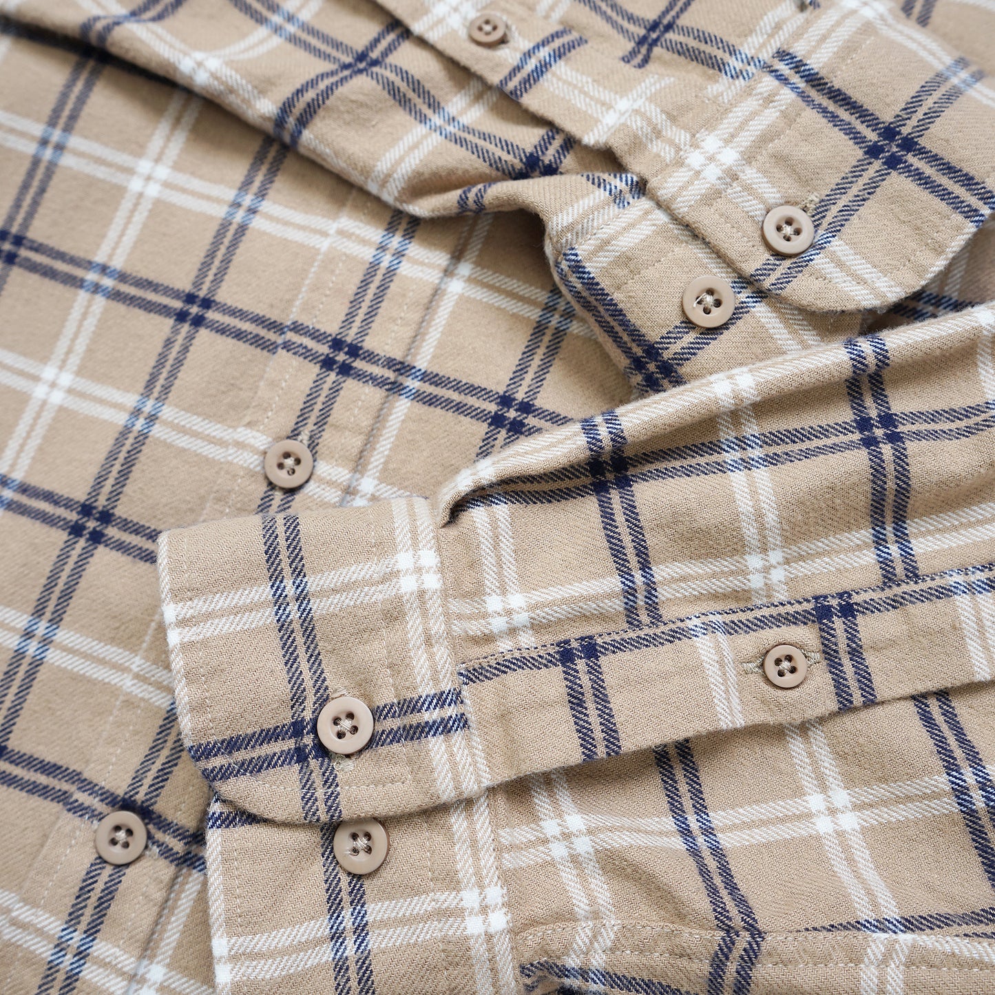 McKenzie Beige Checker Flannel