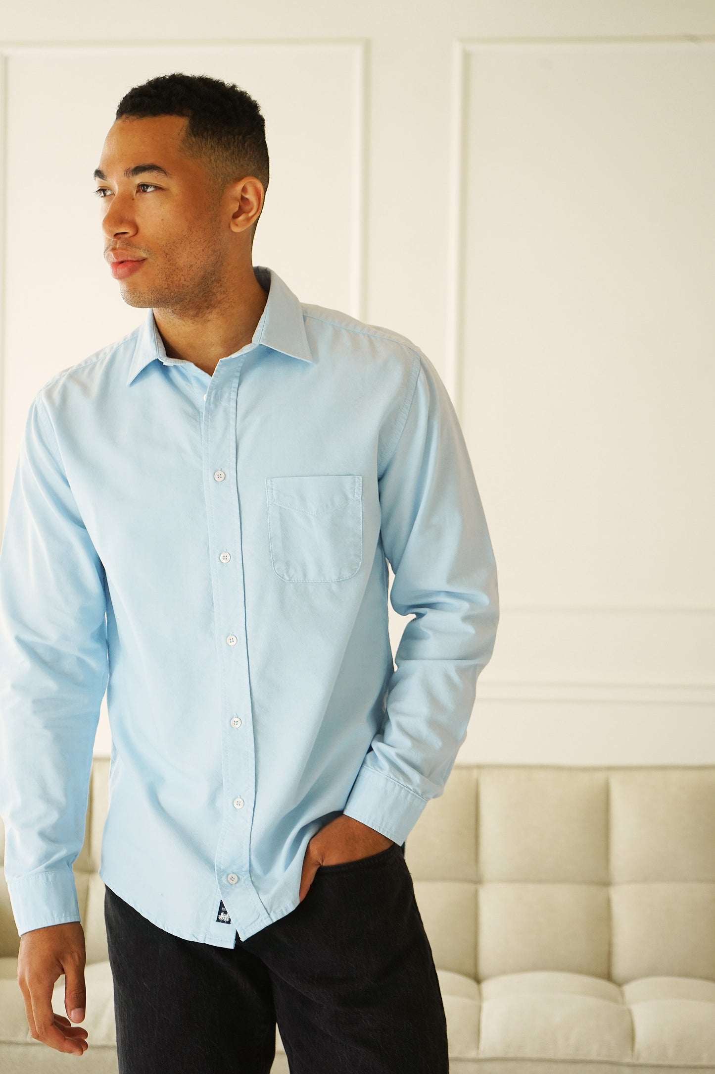 Humphrey Pale Blue Oxford Button-up