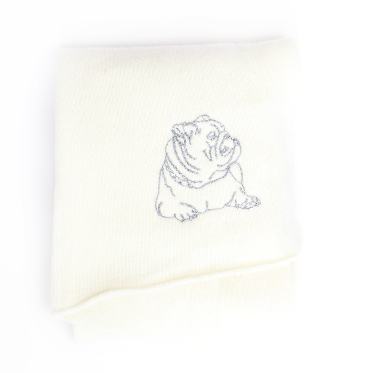 Dog Embroidered Scarf