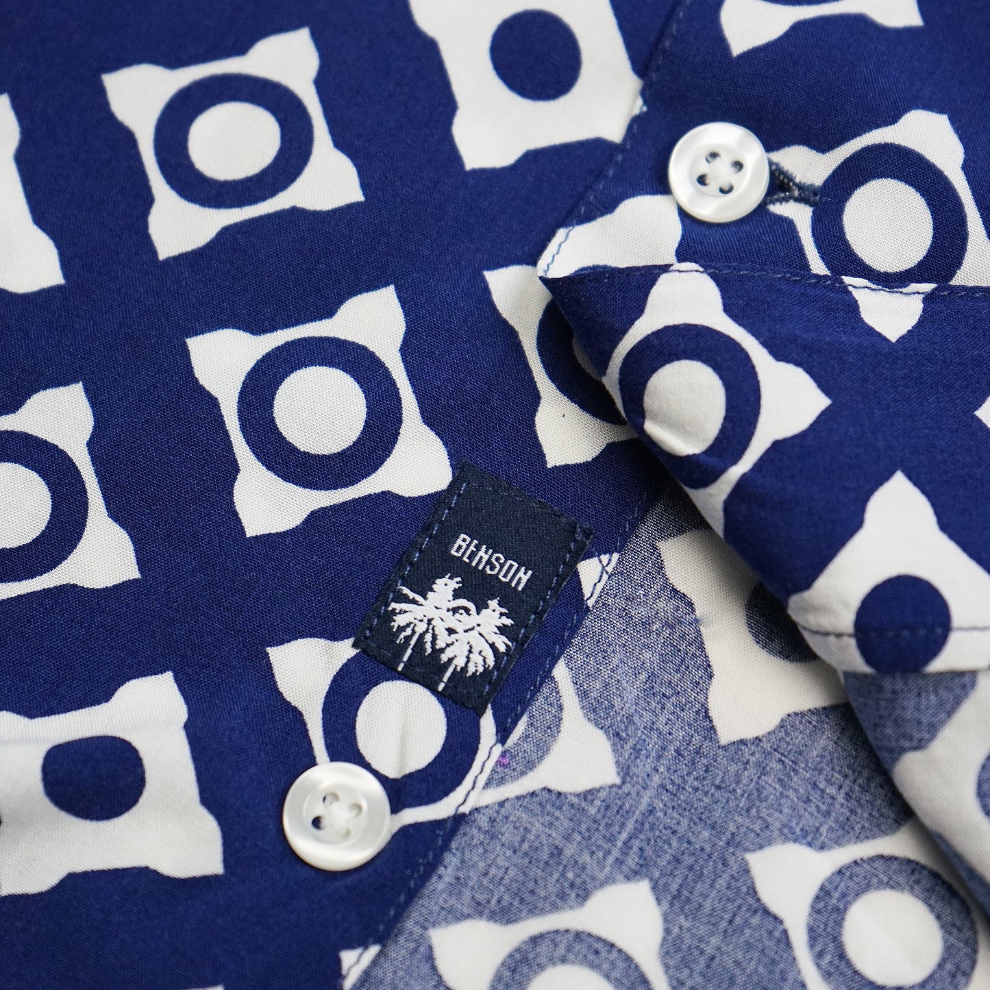 Rosseau Blue Print Button Up