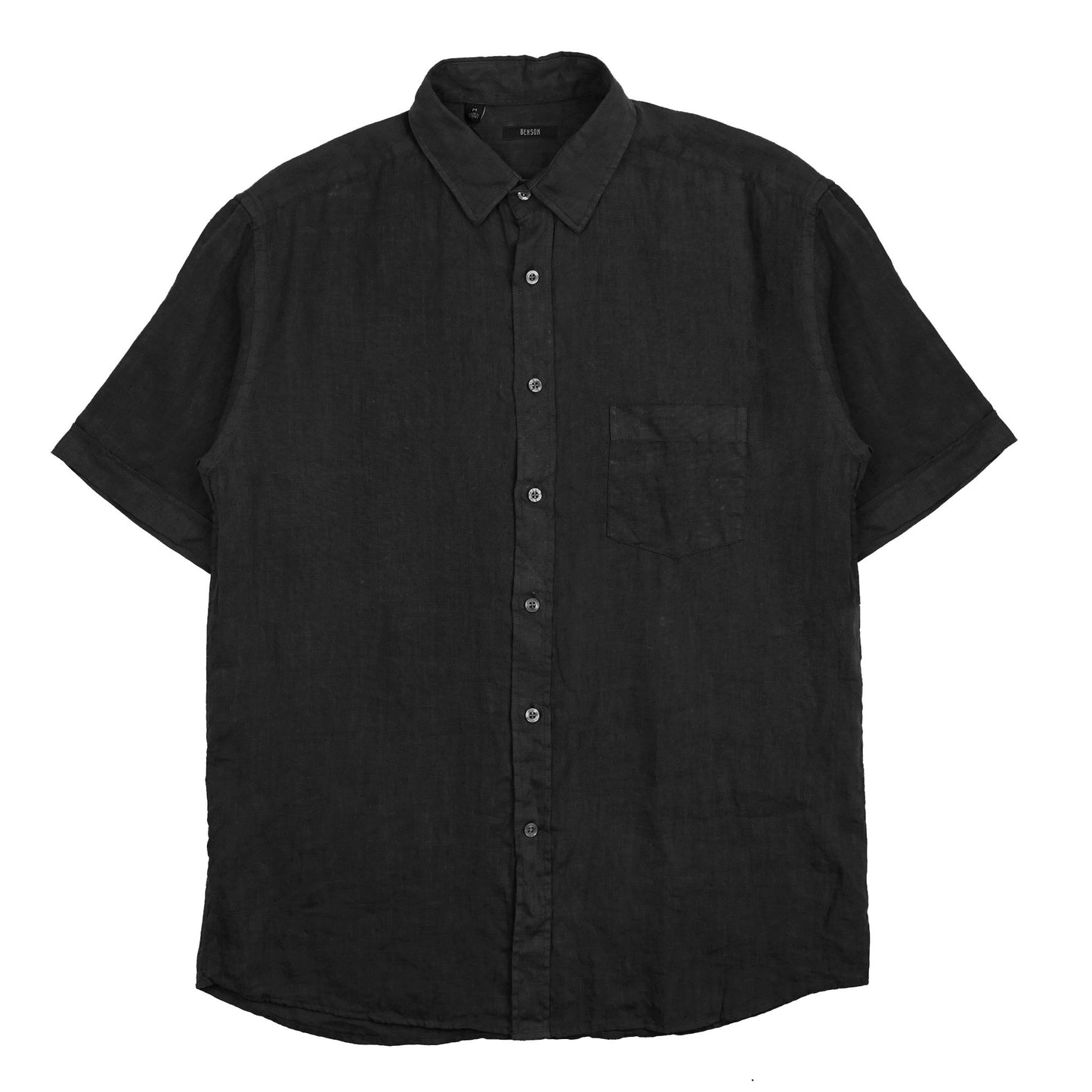 Miami Black Short Sleeve Linen