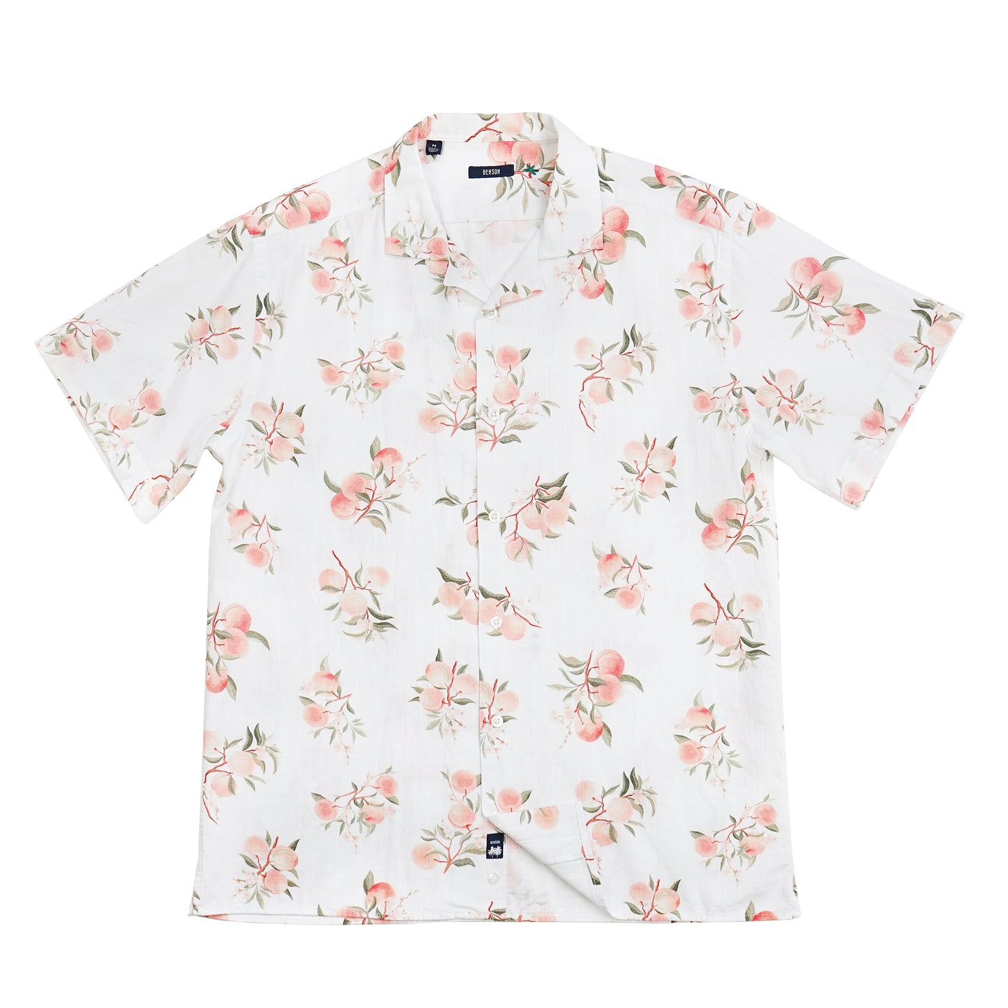 Malibu Peach Printed Button Up