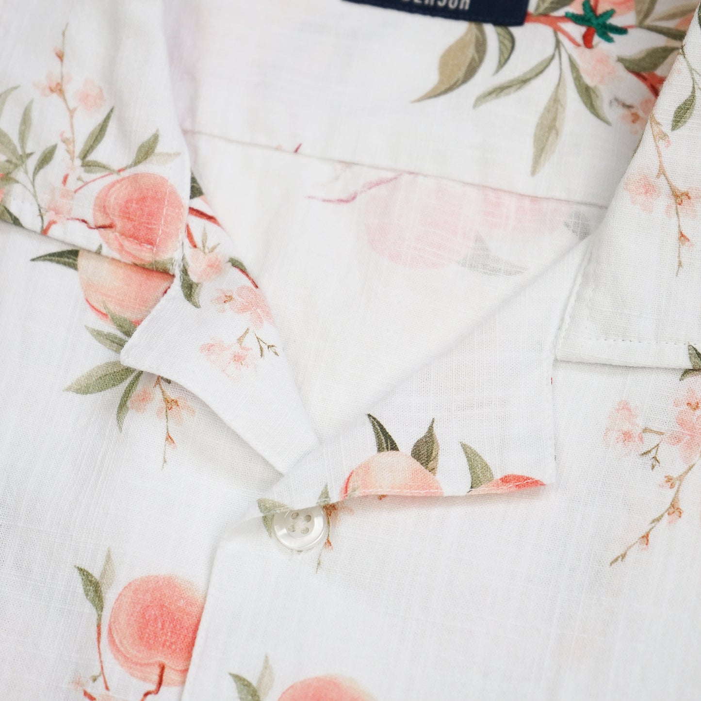 Malibu Peach Printed Button Up