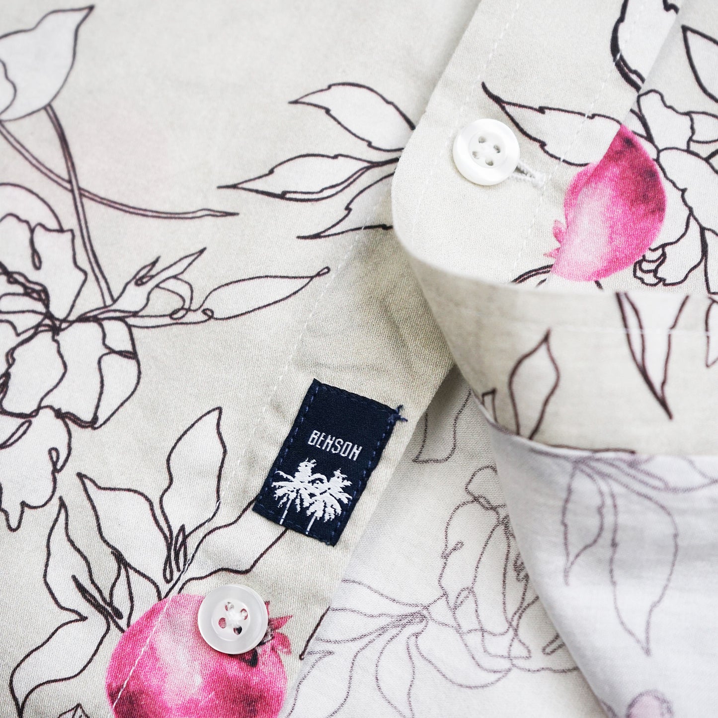 Champlain Ivory Pomegranate Button Up