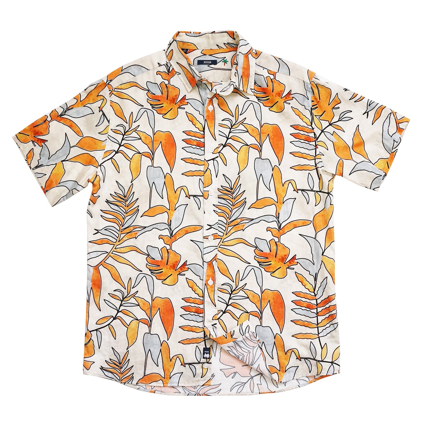 Champlain Orange Tropical Button Up