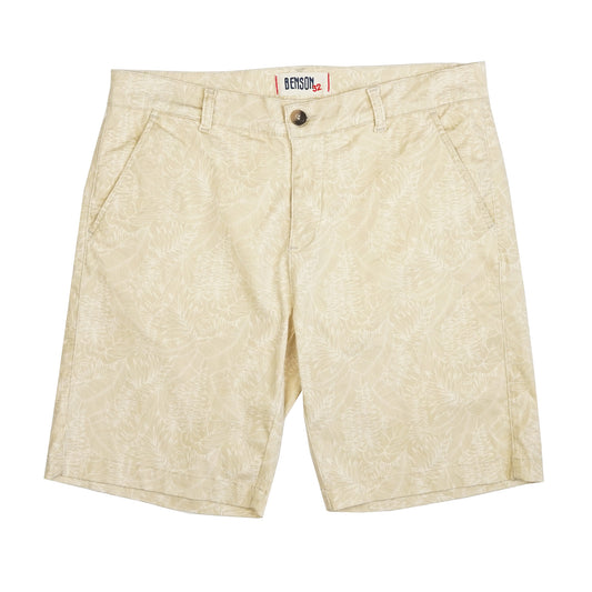 Knot Light Beige Printed Chino Shorts