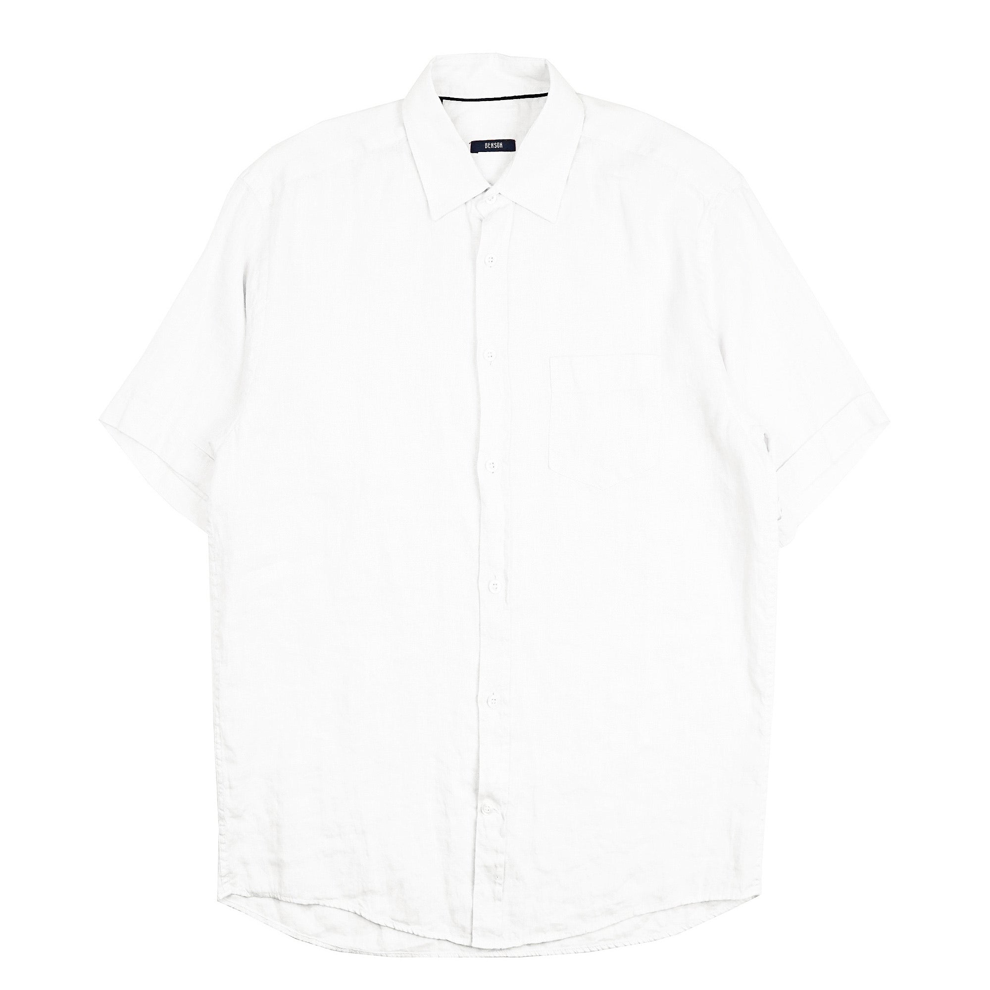 Miami White Short Sleeve Linen – Benson Apparel