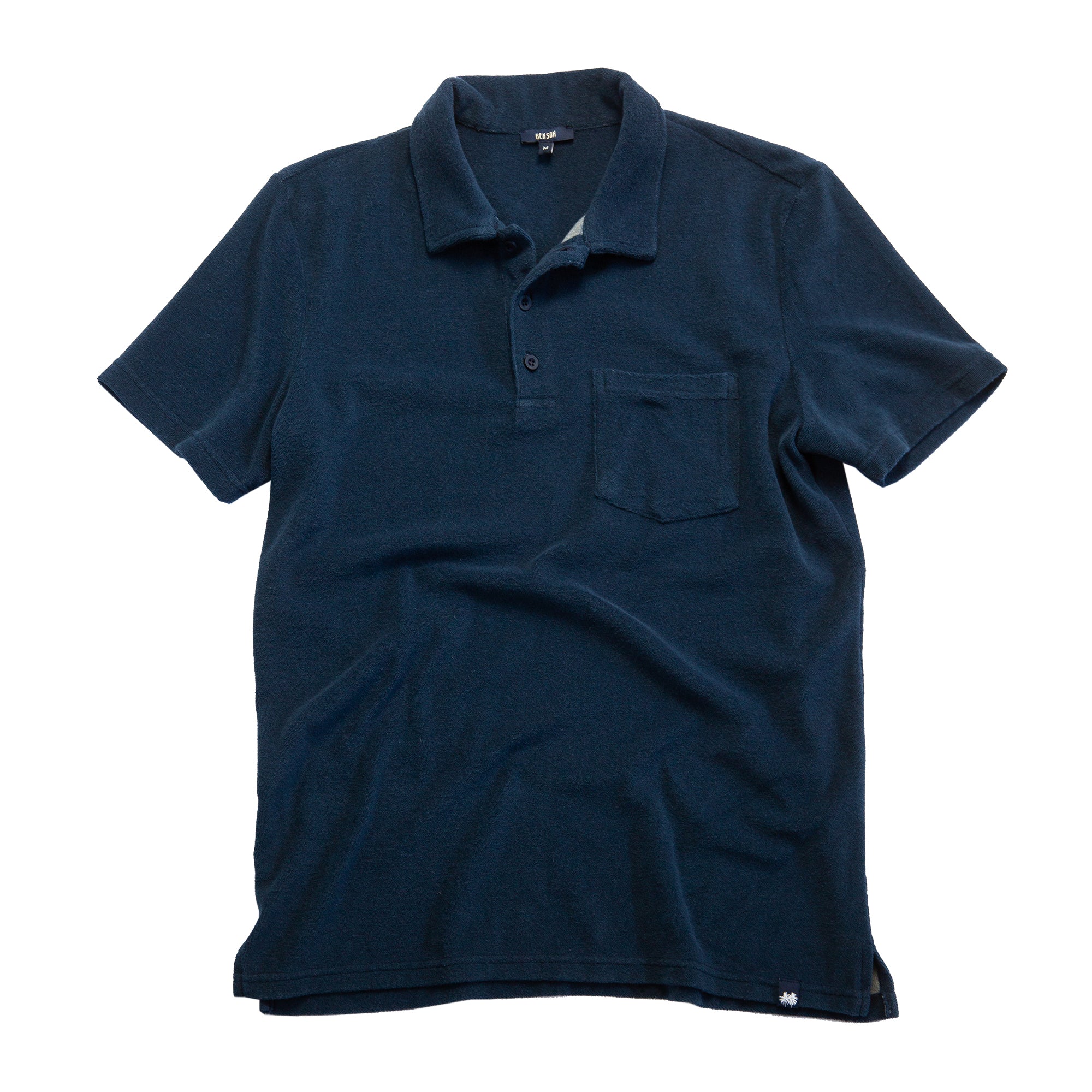 Navy blue polo top shirt