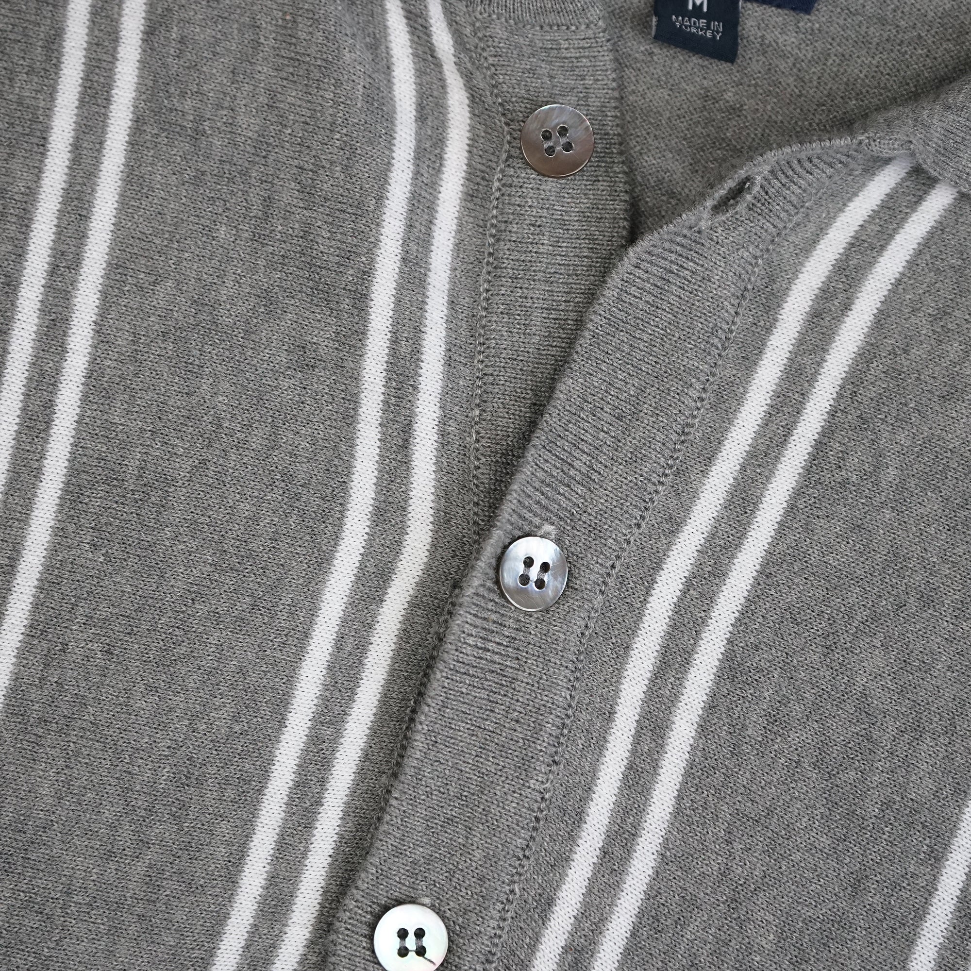 Montego Light Grey Stripe Polo – Benson Apparel