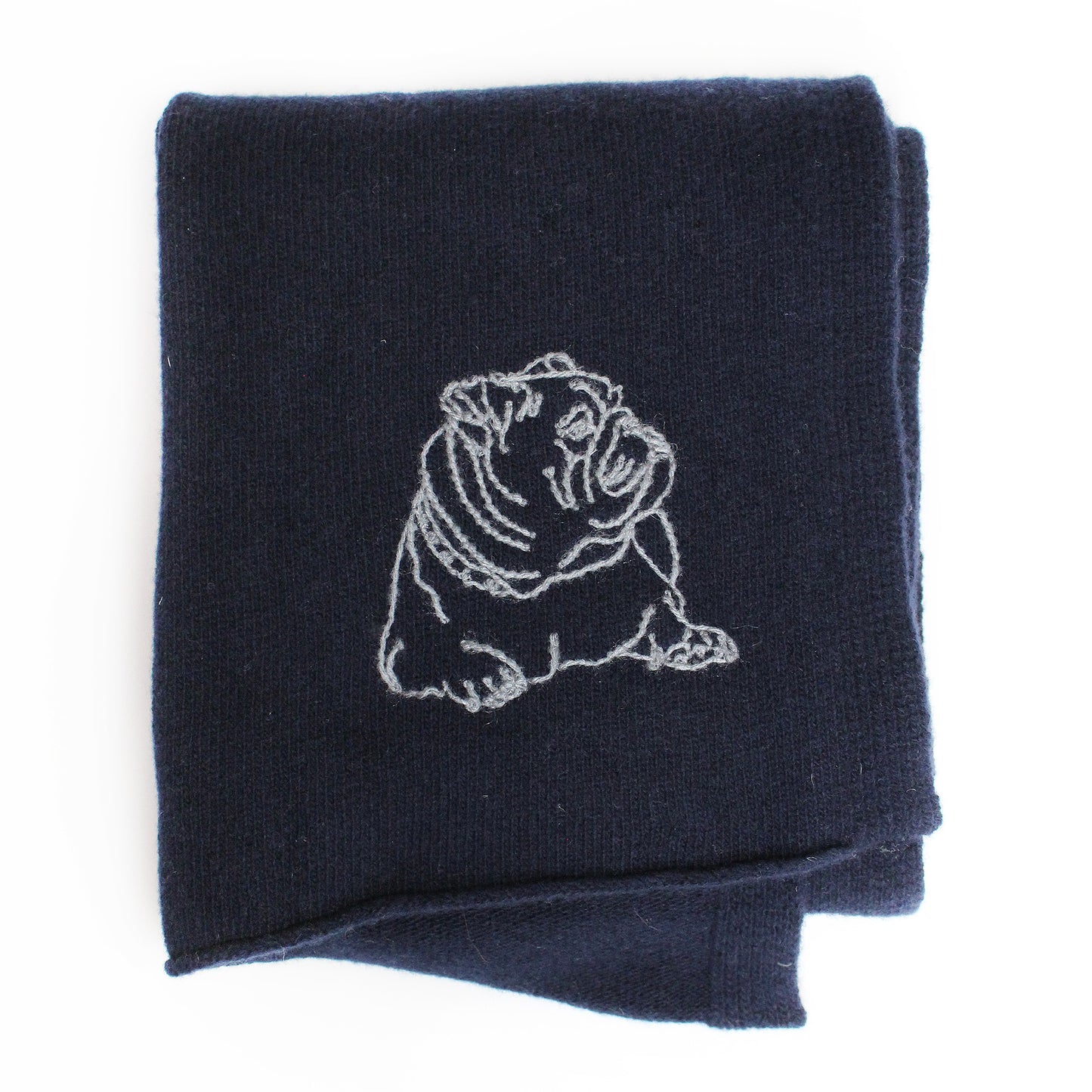 Dog Embroidered Scarf