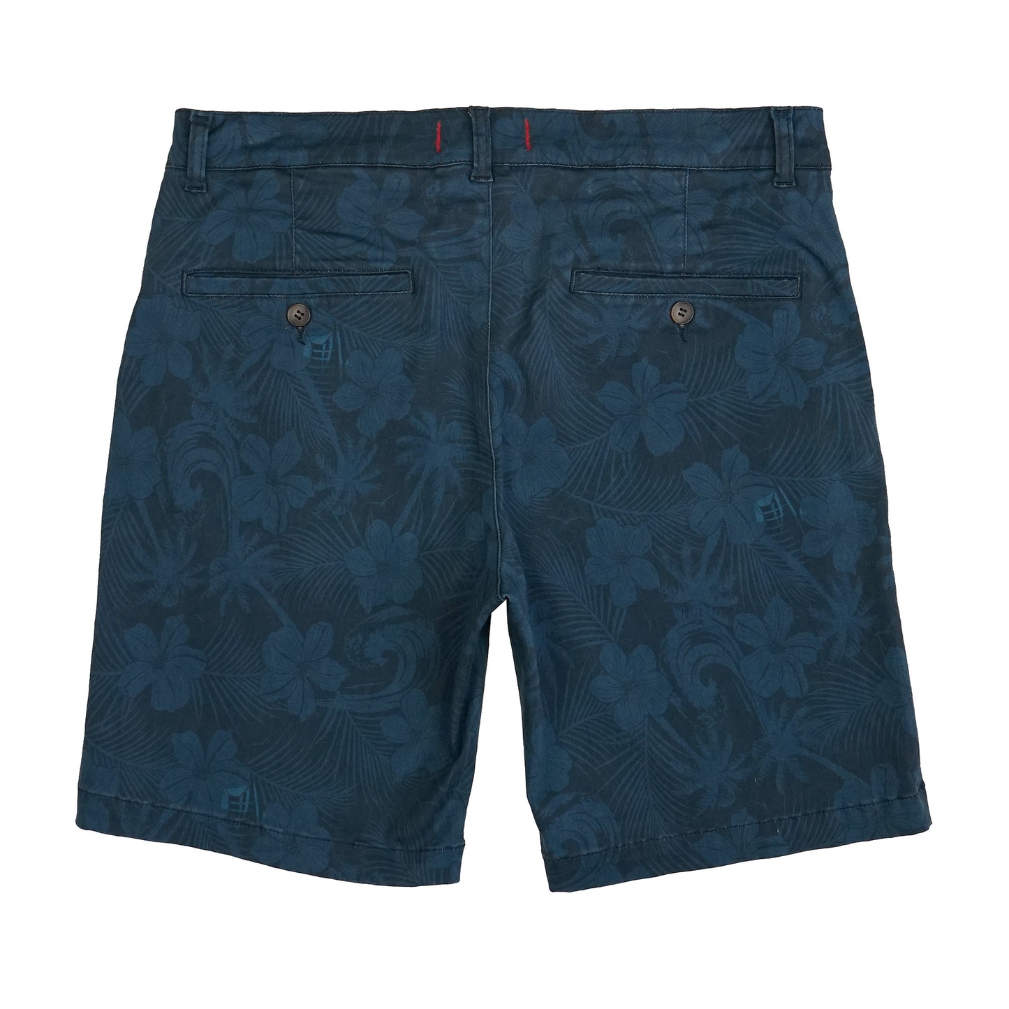 Knot Dark Blue Printed Chino Shorts